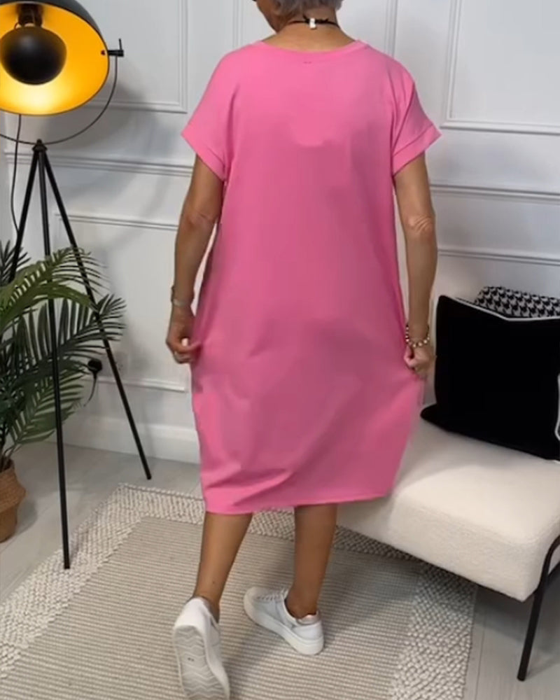 Eenvoudige Vrijetijdskaft met Korte Mouwen