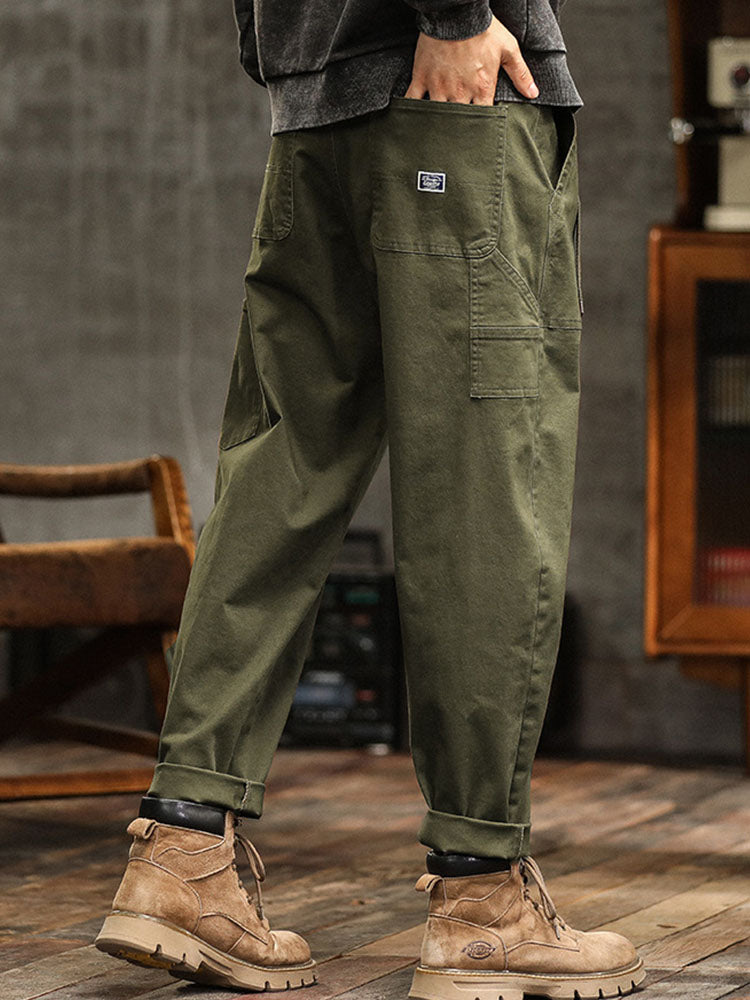 Heren Vintage-Inspiratie Casual Broek