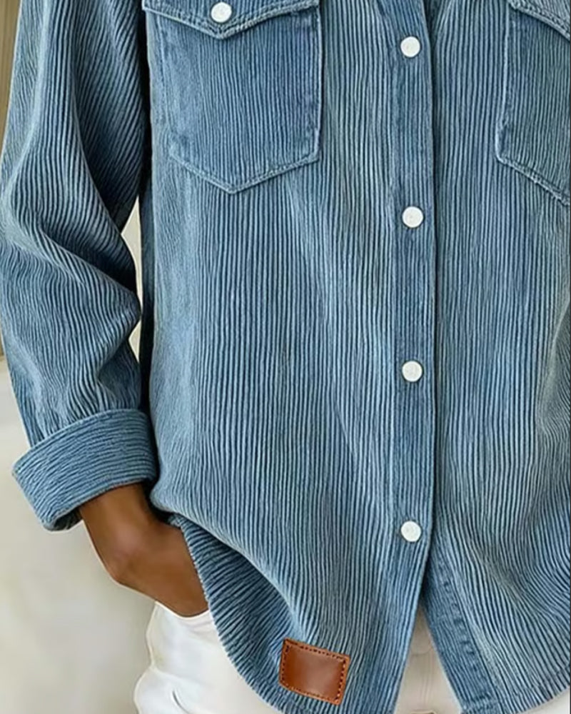 Laluna® | Modieuze Blouse met Revers en Knopen