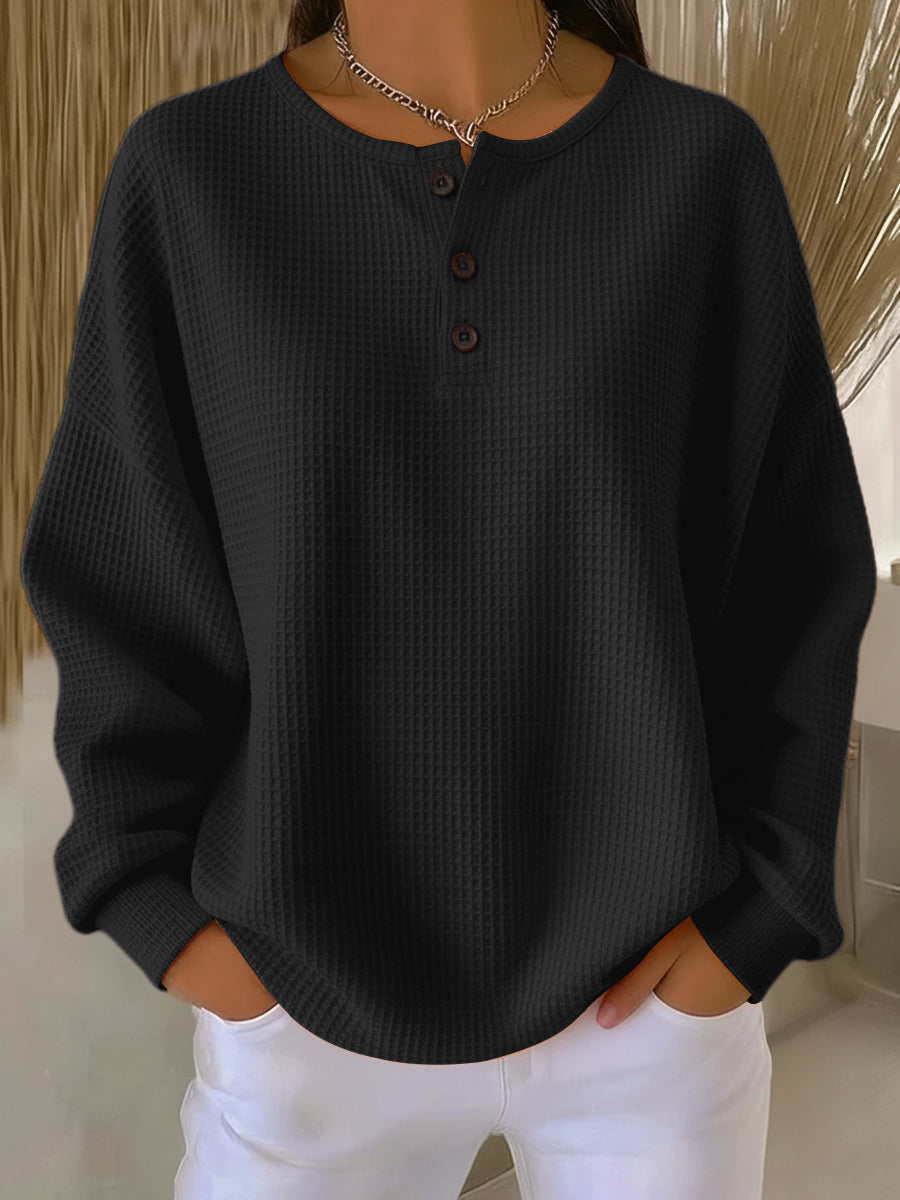 Stijlvolle casual Henley-top