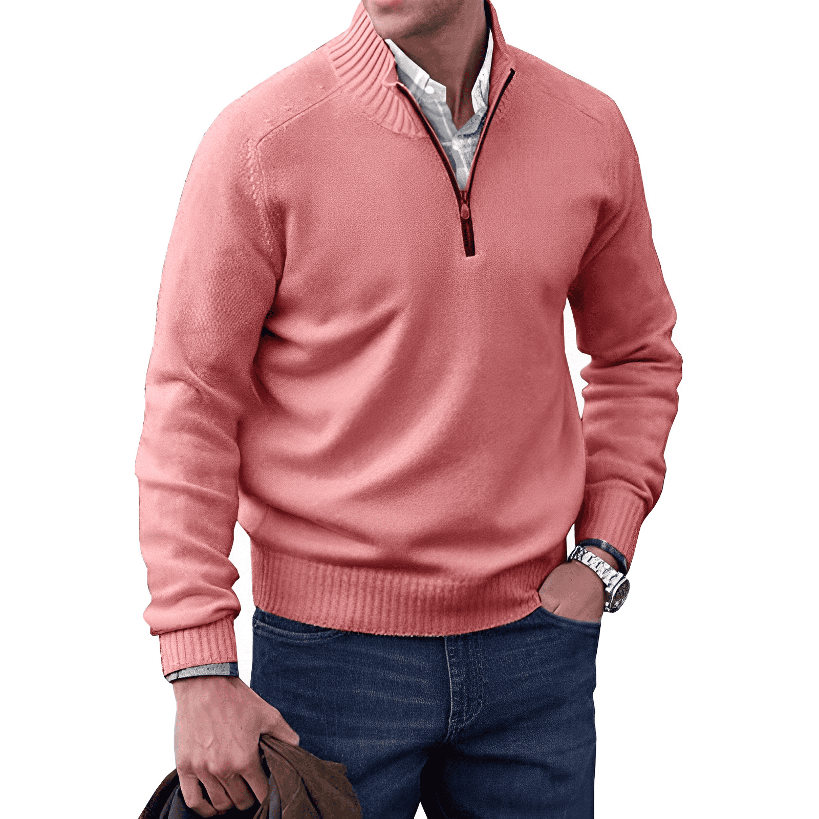 Laluna® | Elegante Kasjmier Zip Sweater