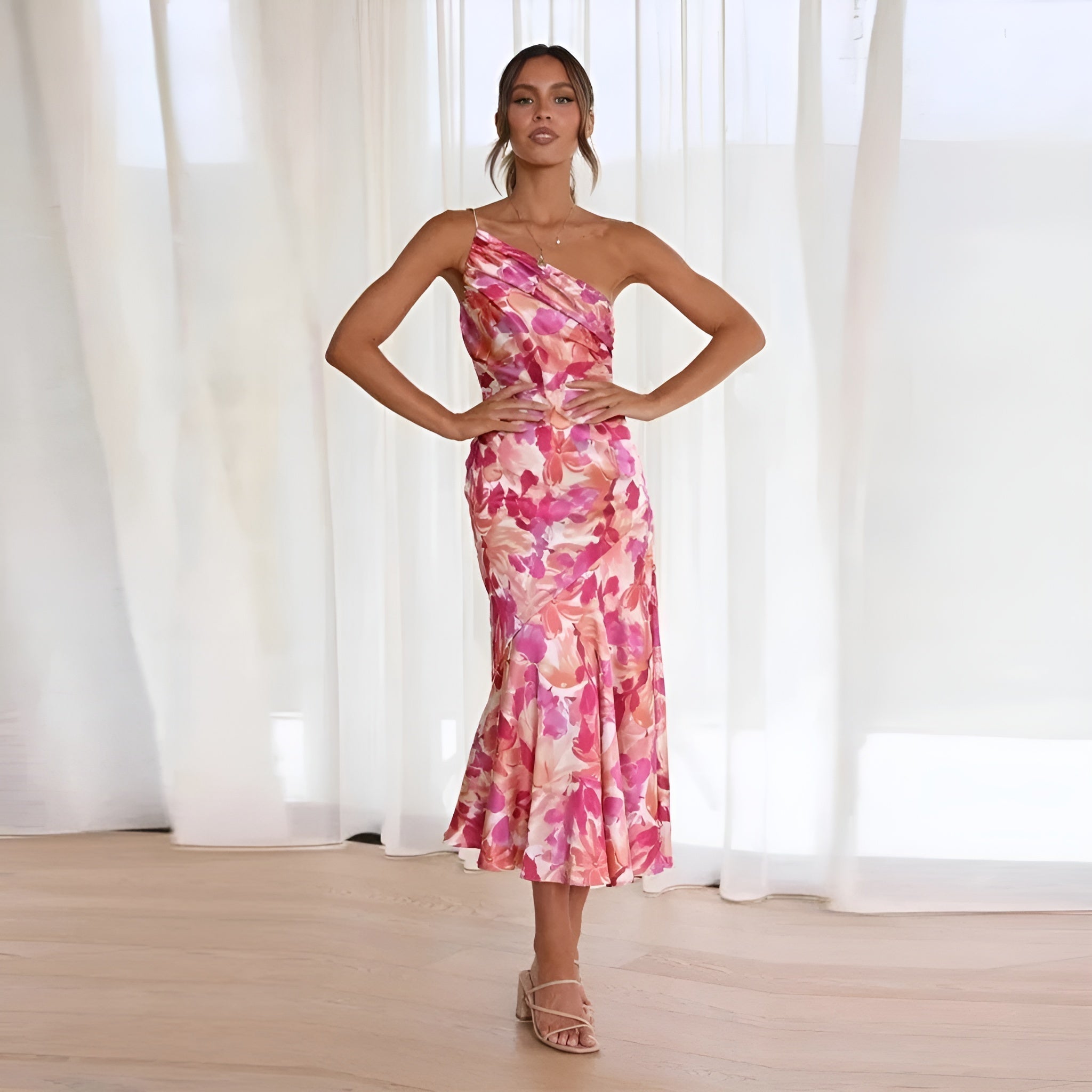 Laluna® | Elegante Maxi-jurk met Bloemenprint