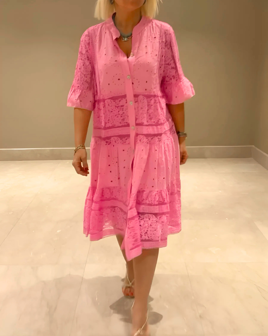 Laluna® | Comfortabele Kanten jurk