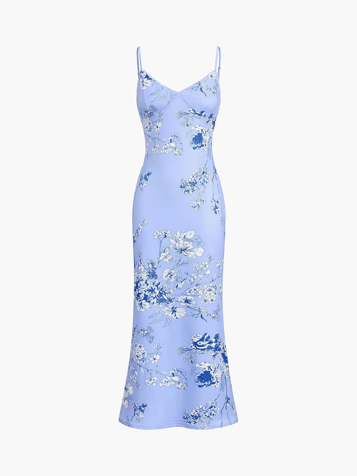 LALUNA® | LANGE JURK MET BLOEMENPRINT