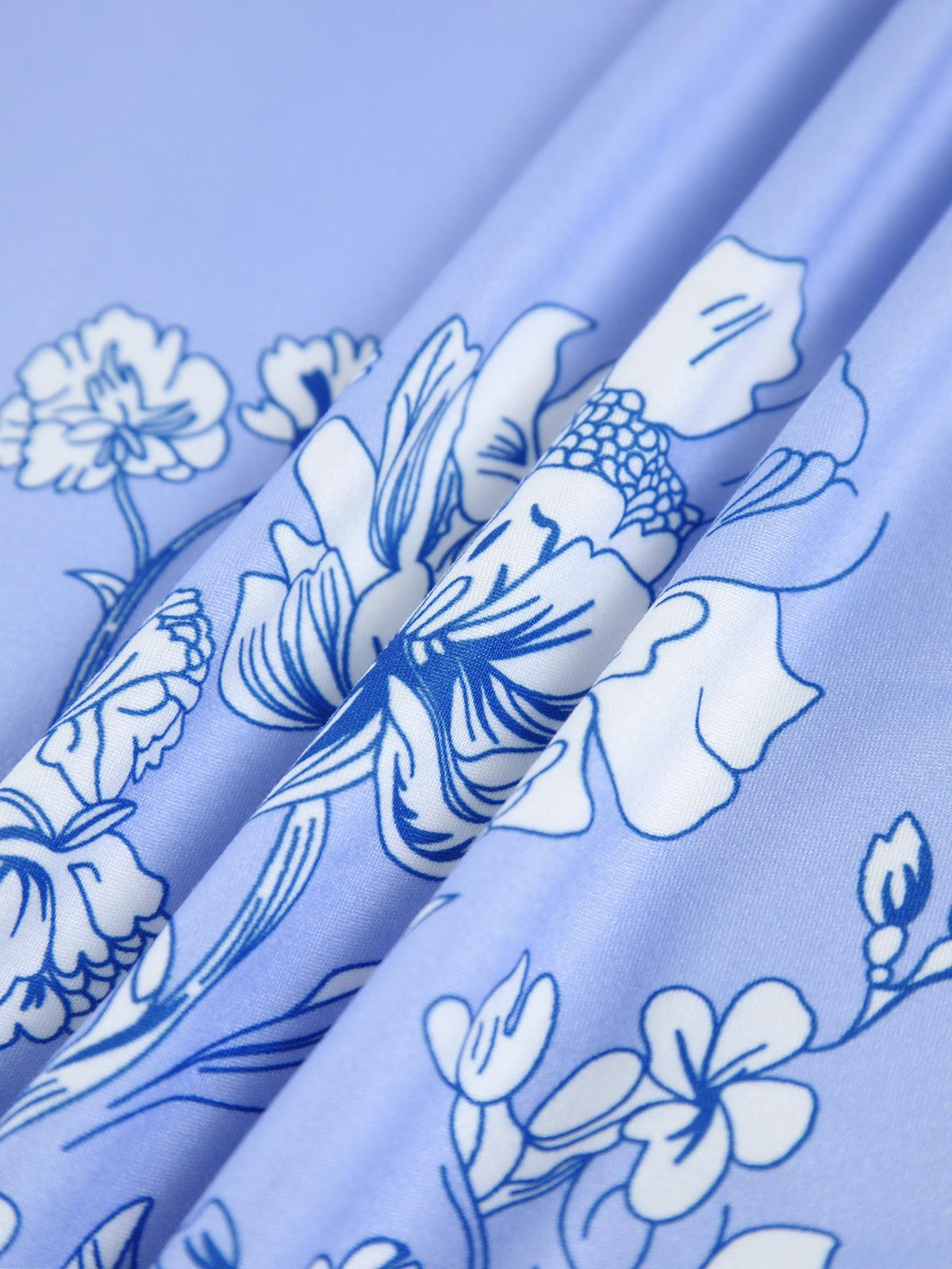 LALUNA® | LANGE JURK MET BLOEMENPRINT