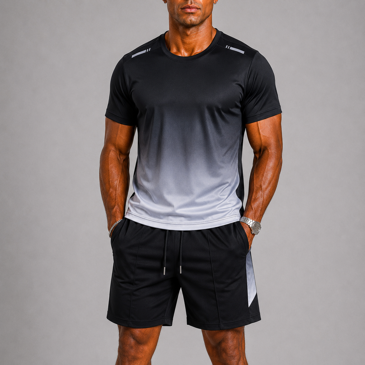 Laluna® | Heren Sportset Sneldrogend met Verloopprint