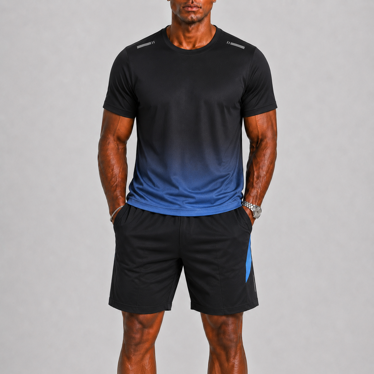 Laluna® | Heren Sportset Sneldrogend met Verloopprint