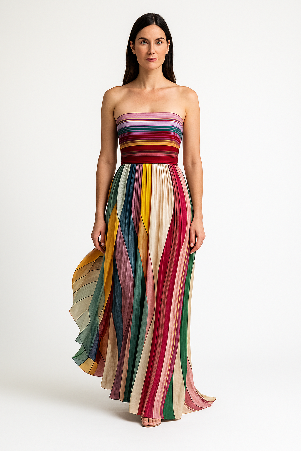 Laluna® | Modieuze Kleurrijke Lente Jurk