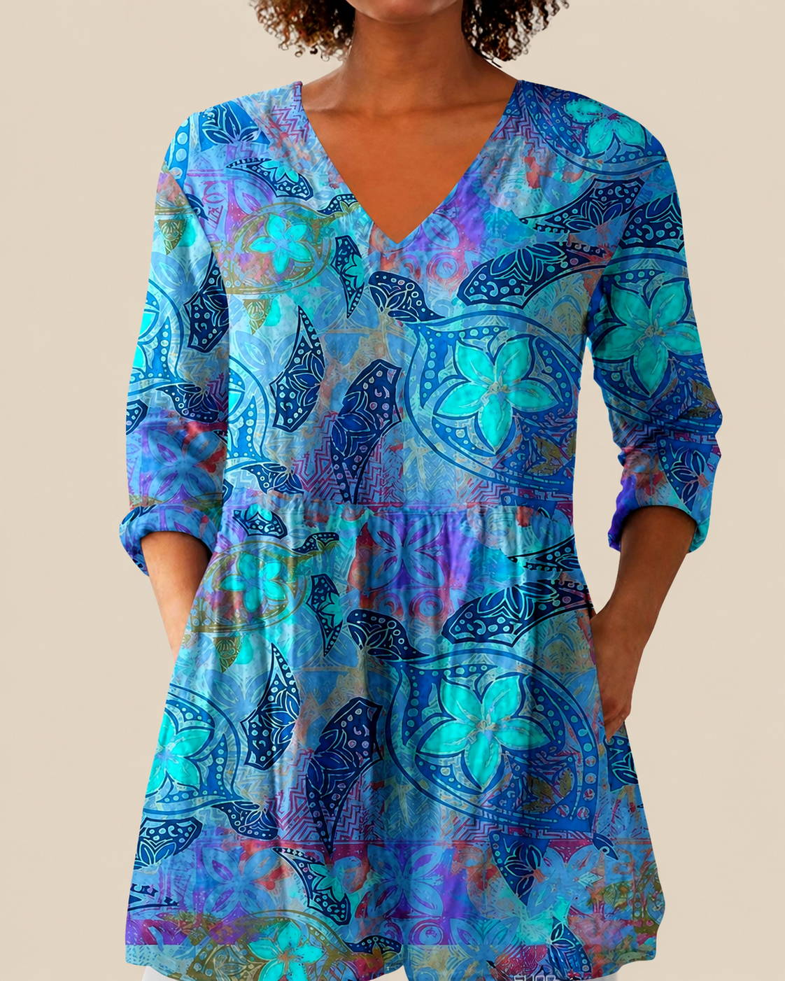 Riley | Lange Blouse met een opvallend patroon