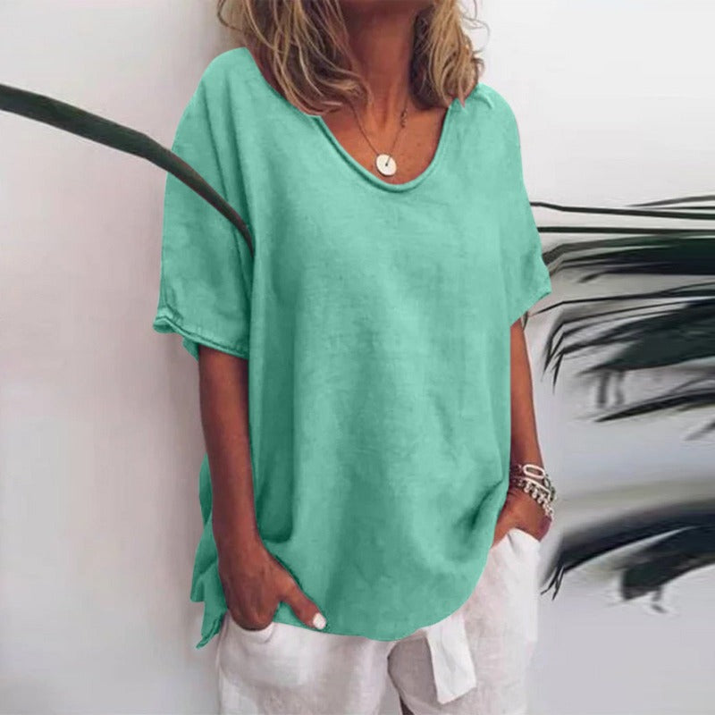 Ruime Linnen T-shirt