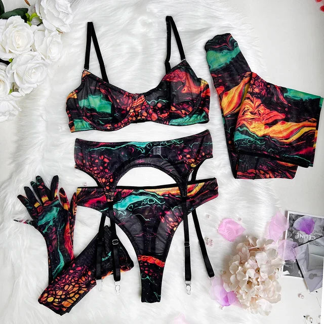 LALUNA® | POPPY TIE DYE LINGERIE SET