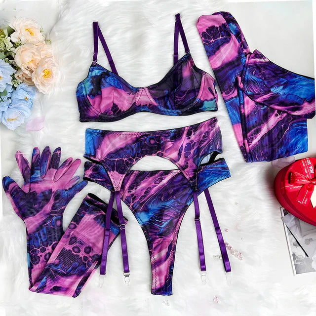 LALUNA® | POPPY TIE DYE LINGERIE SET