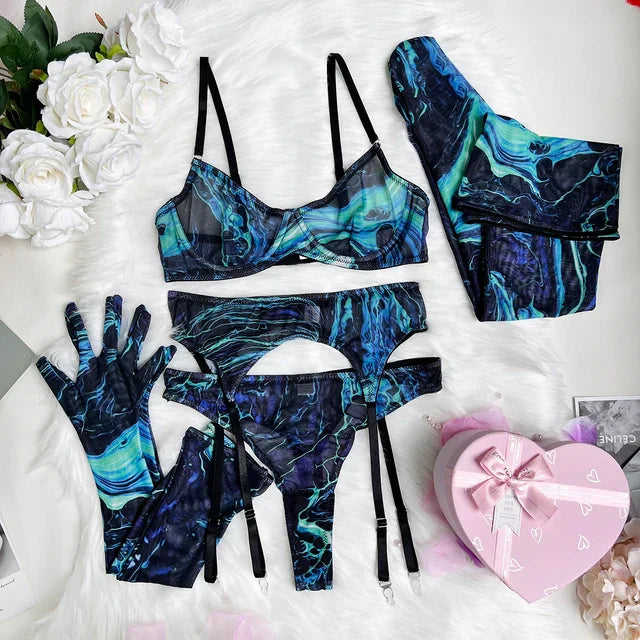 LALUNA® | POPPY TIE DYE LINGERIE SET