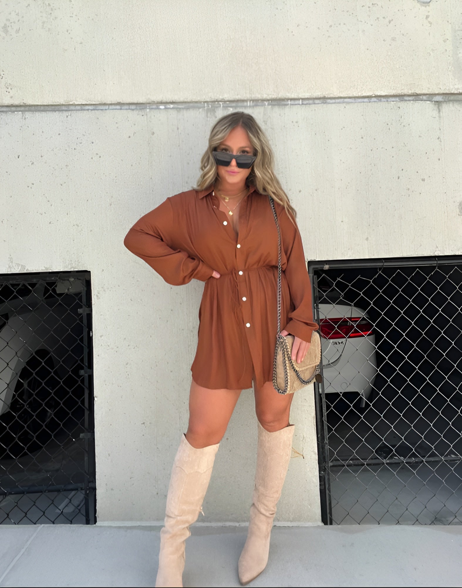 Laluna® | Trendy Satijnen Romper Jurk