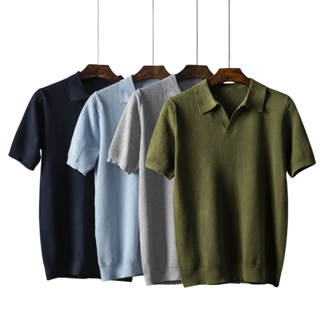 Laluna® | Geribbelde Katoenen Polo