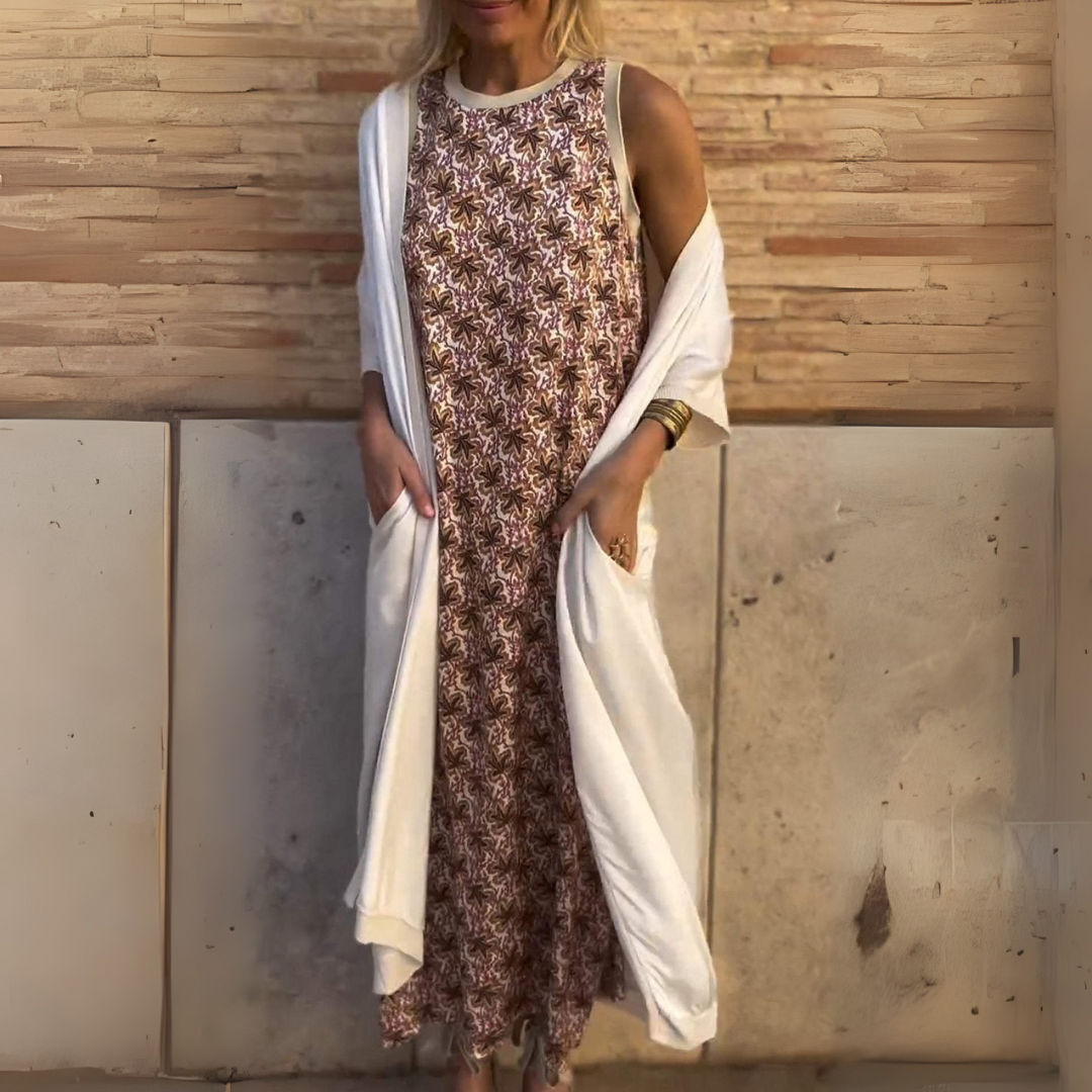 Laluna® | Elegante jurk met vest