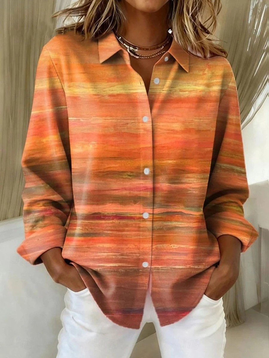 Laluna® | Geruite Damesblouse met Lange Mouwen