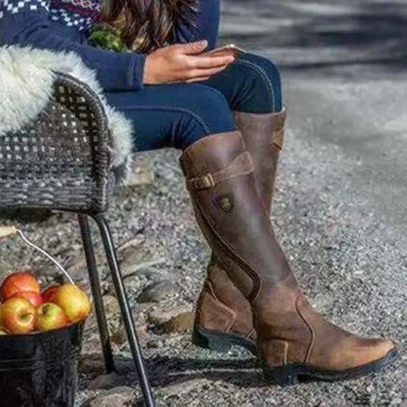 Laluna® | Elegante Hoge Leren Laarzen