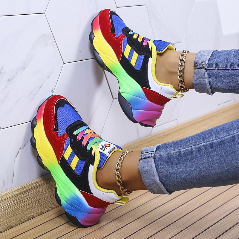 Laluna® | Orthopedische Regenboog Sneakers