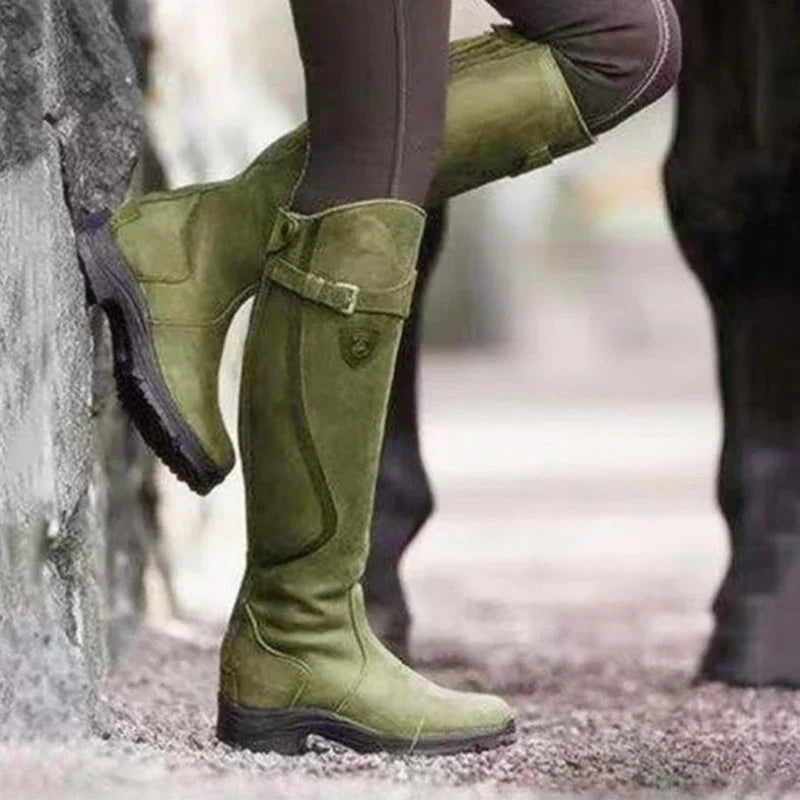 Laluna® | Elegante Hoge Leren Laarzen