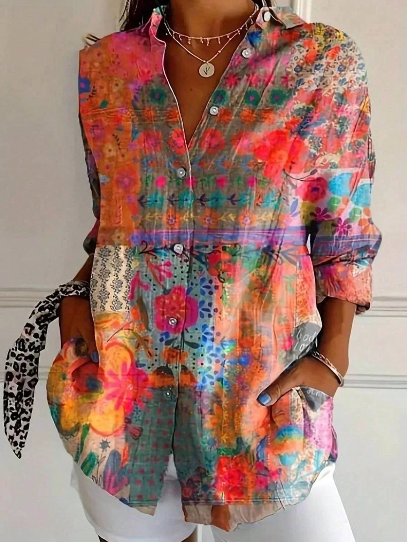 Laluna® | Blouse met kleurrijke print
