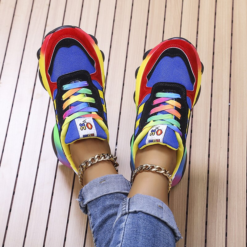 Laluna® | Orthopedische Regenboog Sneakers