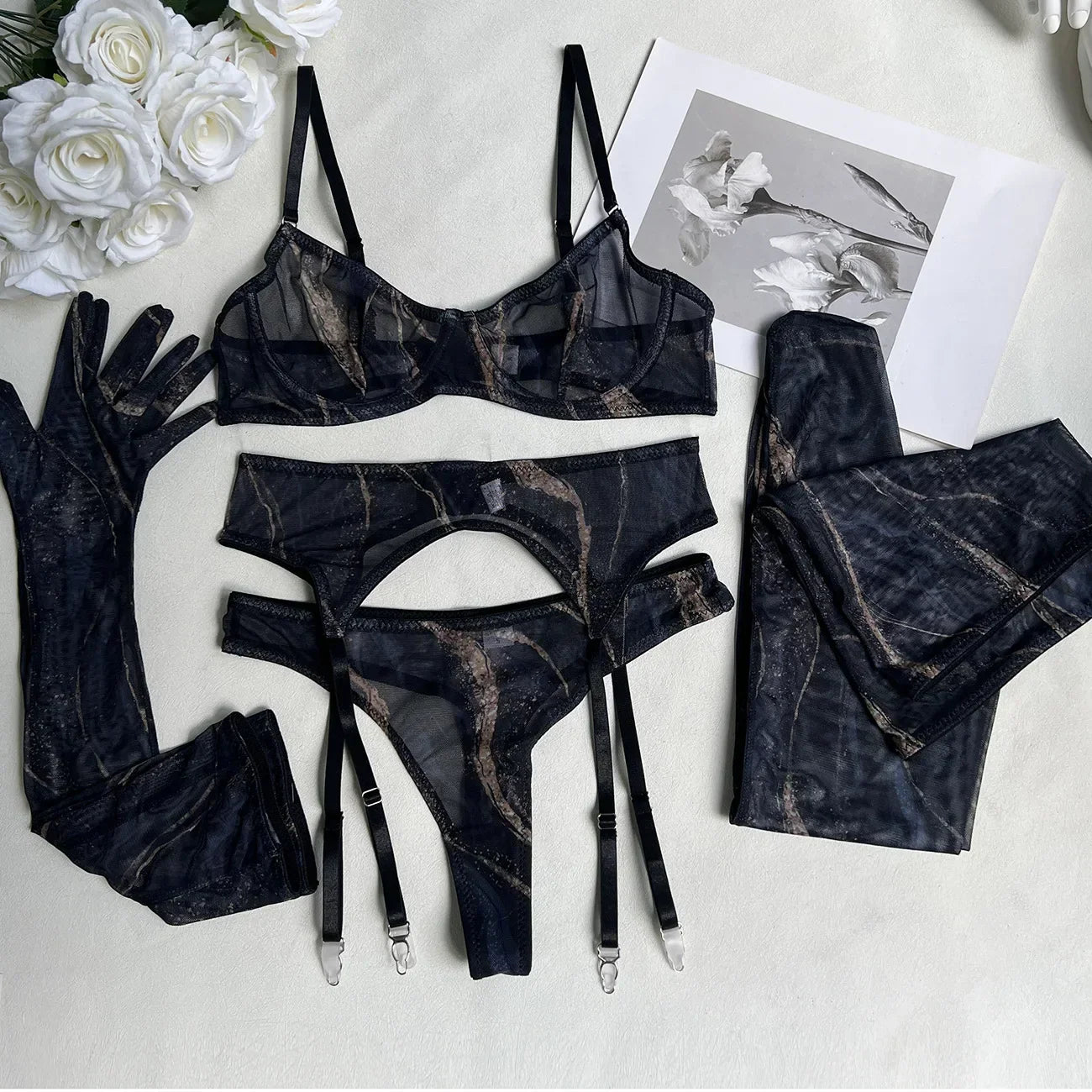 LALUNA® | POPPY TIE DYE LINGERIE SET