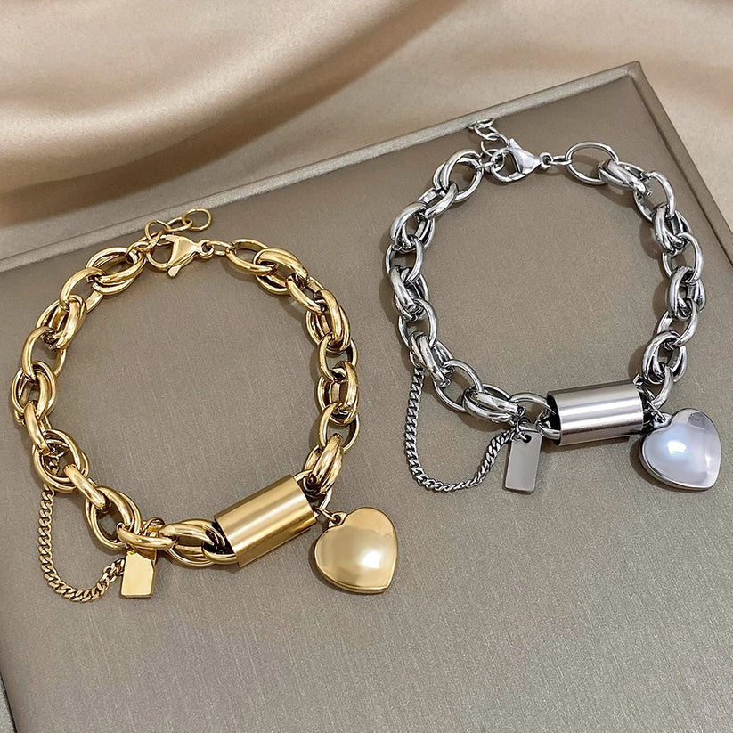 Gouden Hart Charm Armband