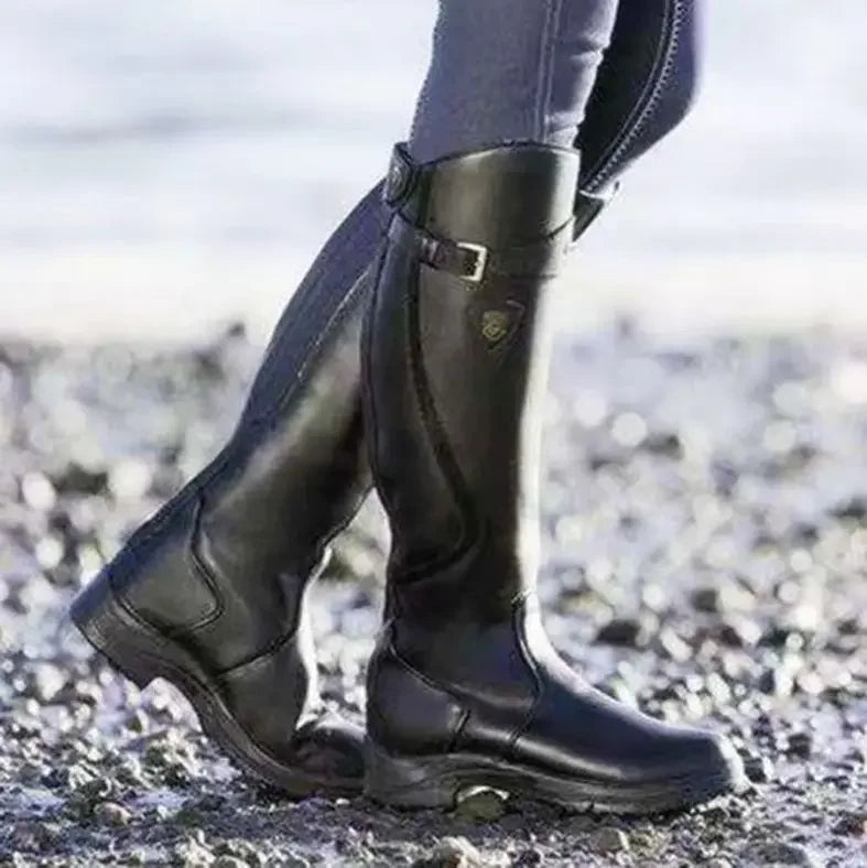 Laluna® | Elegante Hoge Leren Laarzen