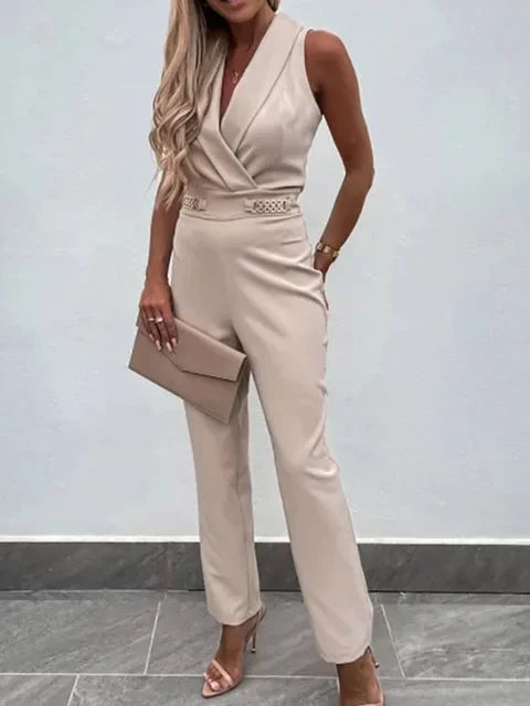 Laluna® | jumpsuit backless v-hals
