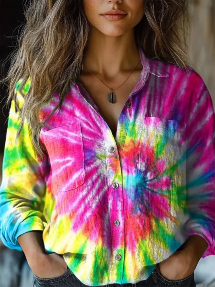 Vintage blouse met print