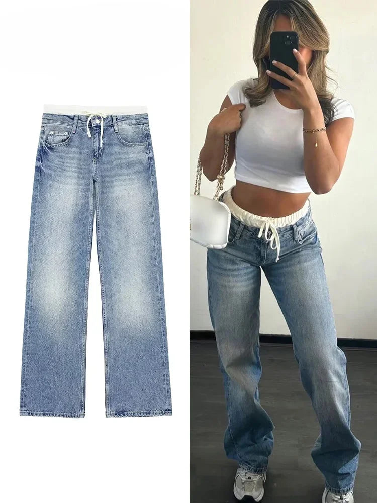 LALUNA® | STRAIGHT WHITE BOXER JEANS