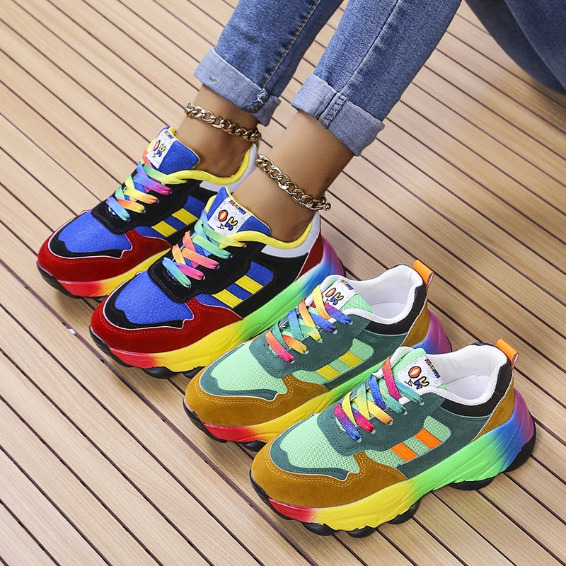 Laluna® | Orthopedische Regenboog Sneakers