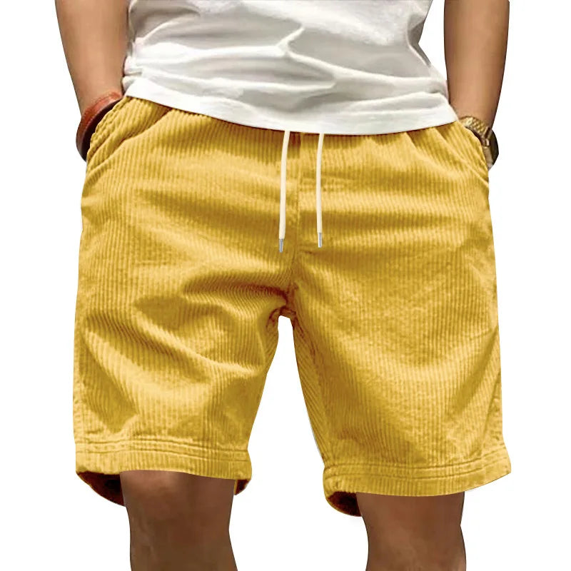 Laluna® | Casual korte broek in velours met ribbels