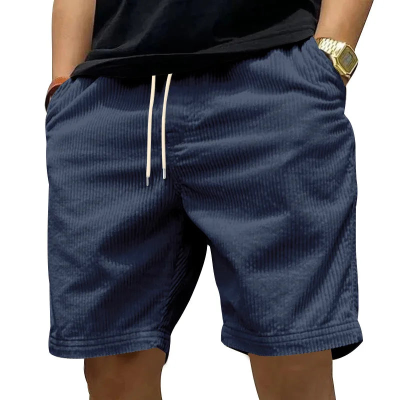 Laluna® | Casual korte broek in velours met ribbels