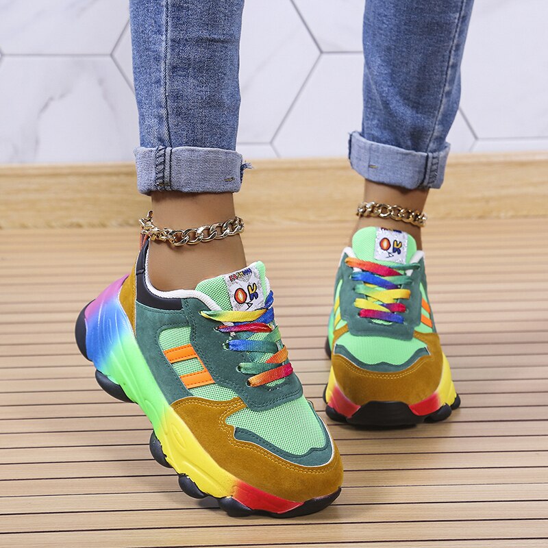 Laluna® | Orthopedische Regenboog Sneakers
