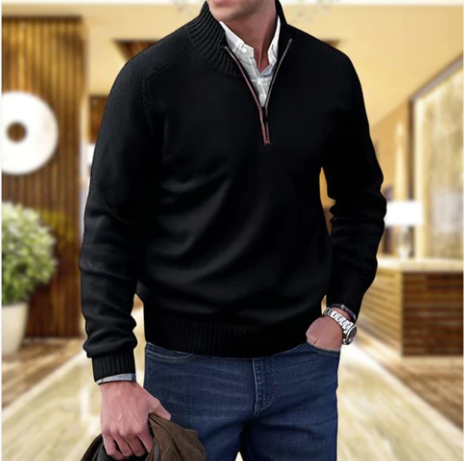 Laluna® | Elegante Kasjmier Zip Sweater