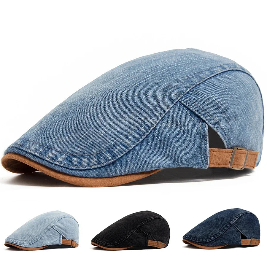 Laluna® | Premium Denim Flat Cap