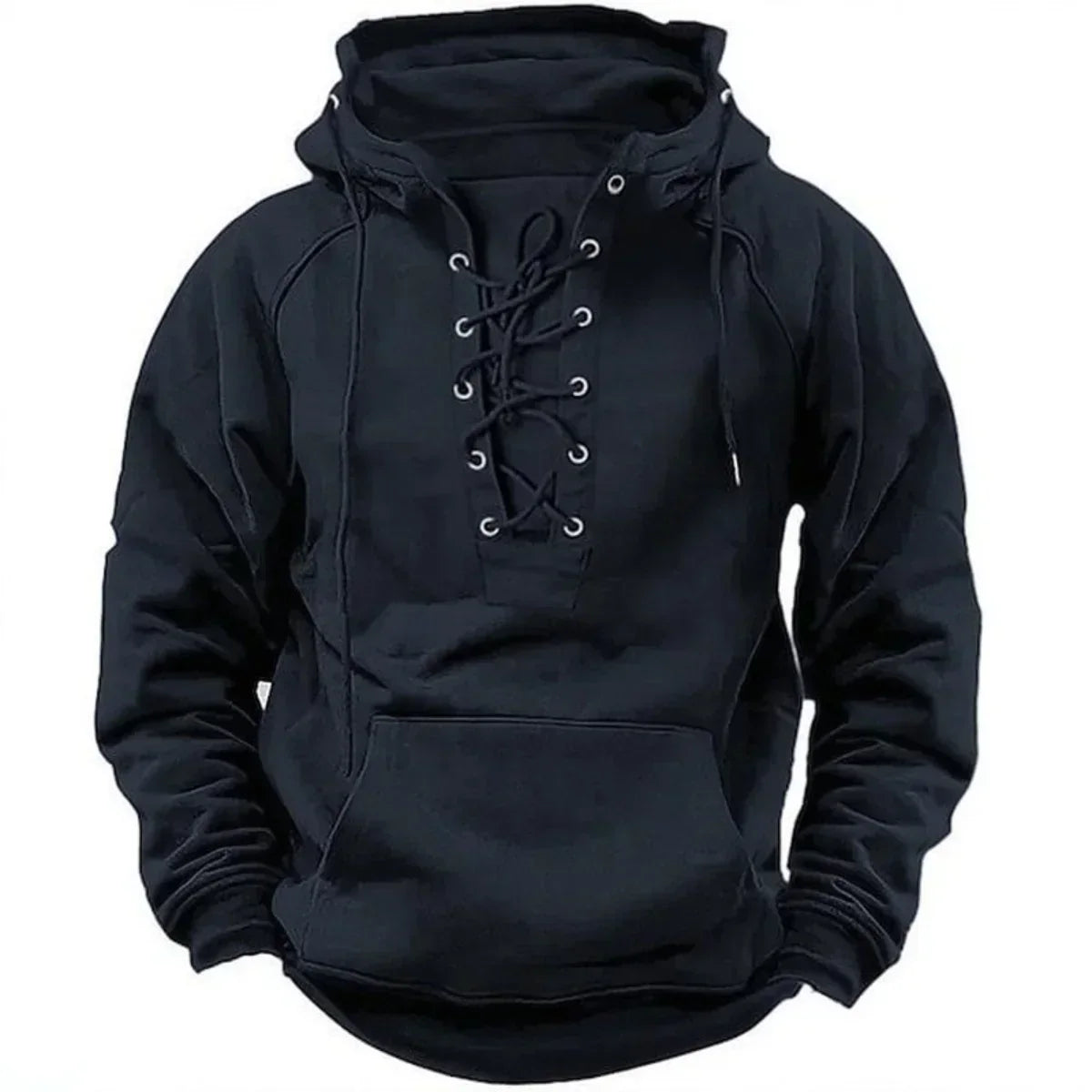 Laluna® | Stijlvolle hoodie met vetersluiting