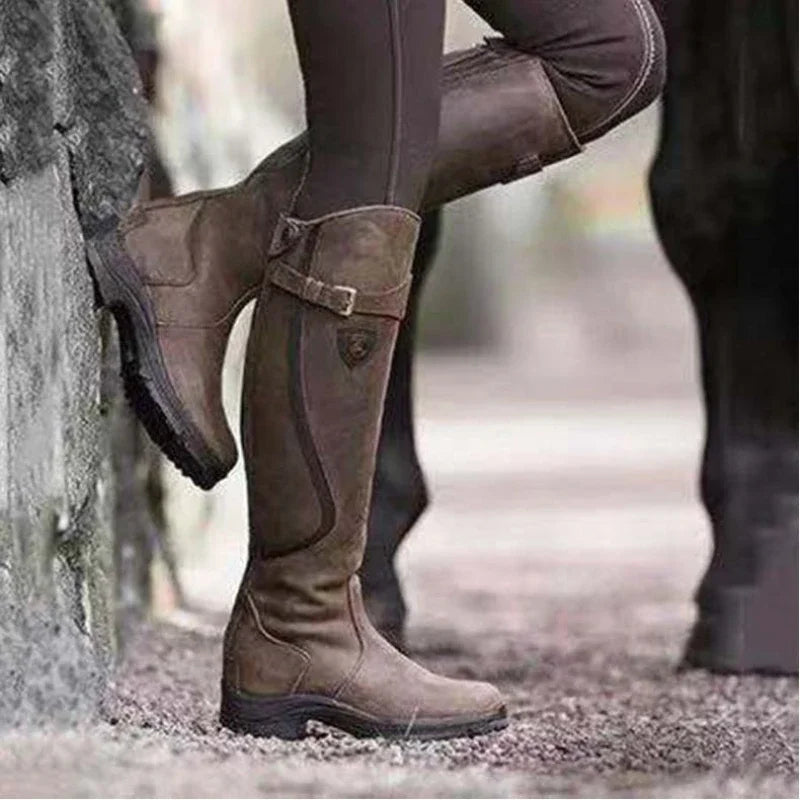 Laluna® | Elegante Hoge Leren Laarzen