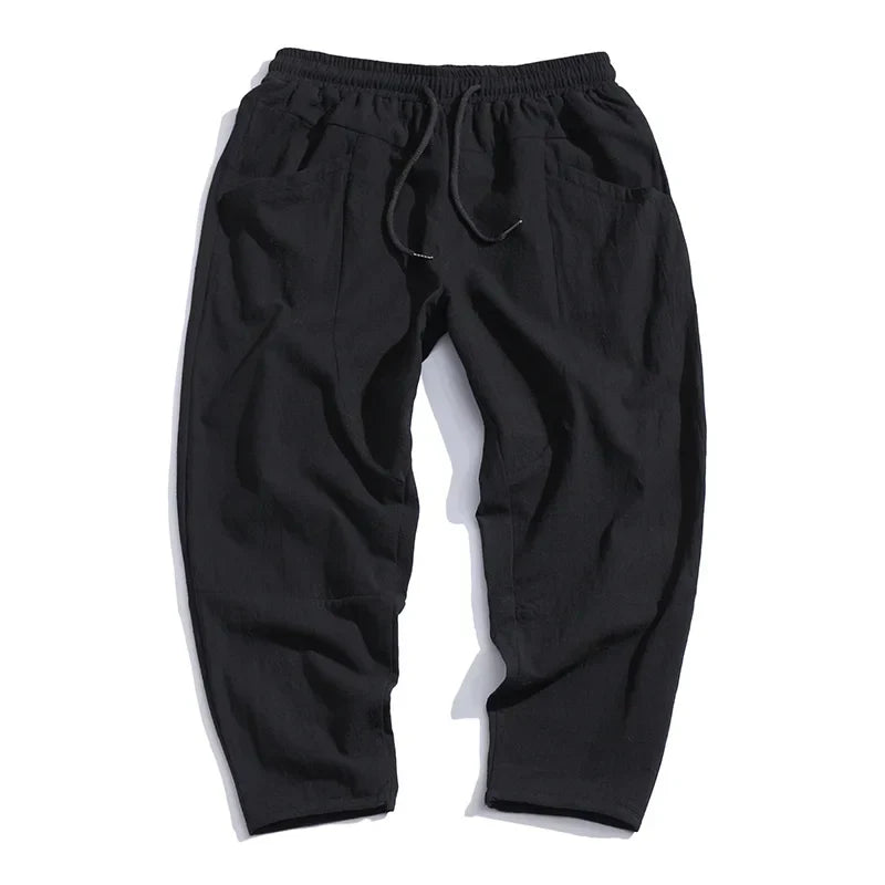 Laluna® | Cropped Katoenen/Linnen Broek