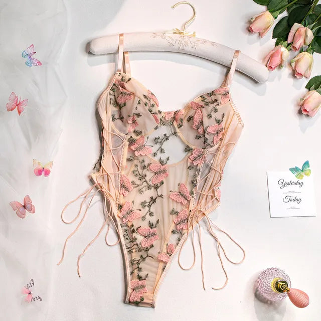 Laluna® | Geborduurde Vlinder Bodysuit
