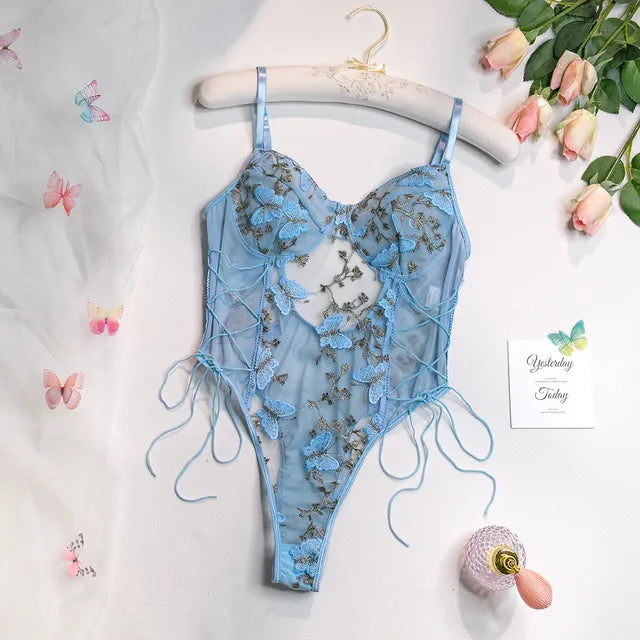Laluna® | Geborduurde Vlinder Bodysuit