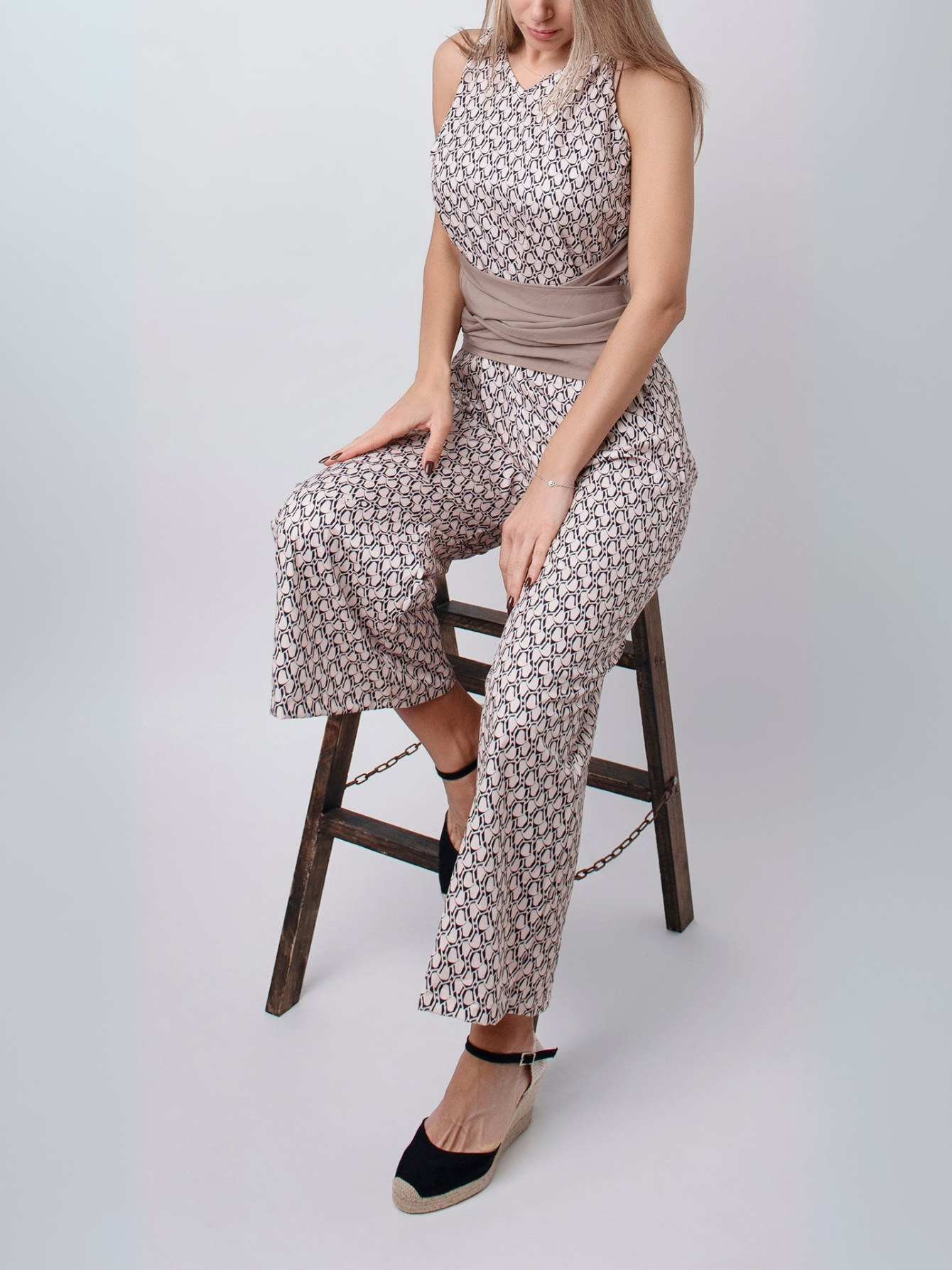 Laluna® | Mouwloze Jumpsuit met ronde hals