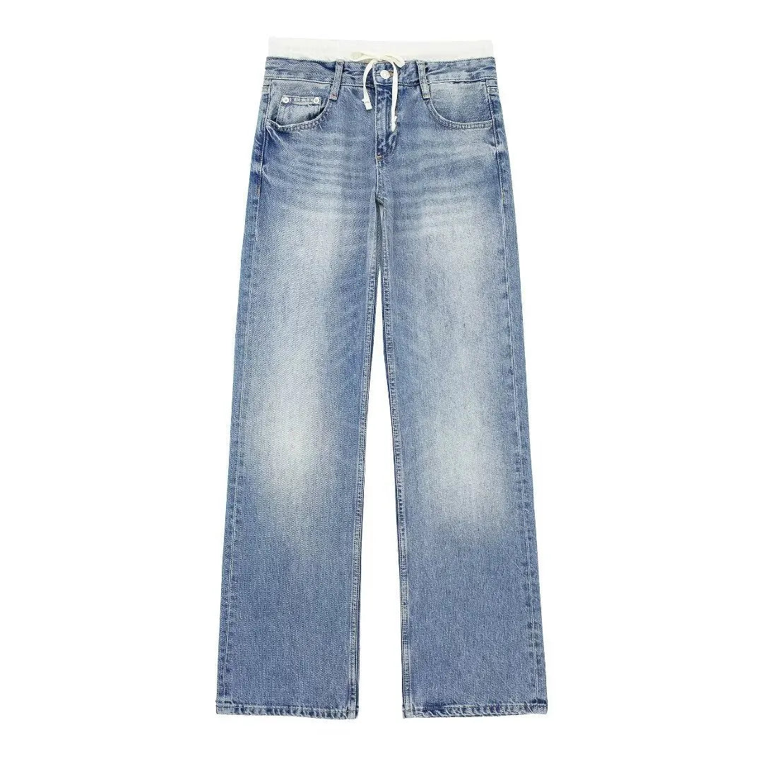 LALUNA® | STRAIGHT WHITE BOXER JEANS