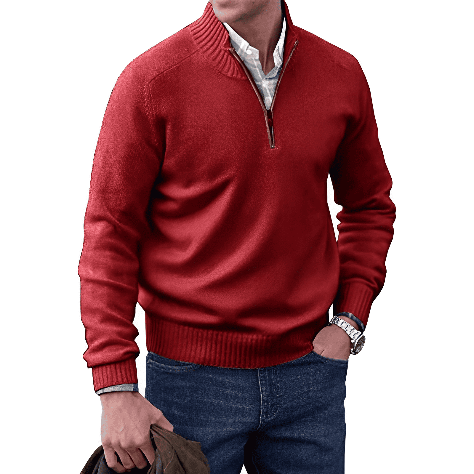 Laluna® | Elegante Kasjmier Zip Sweater