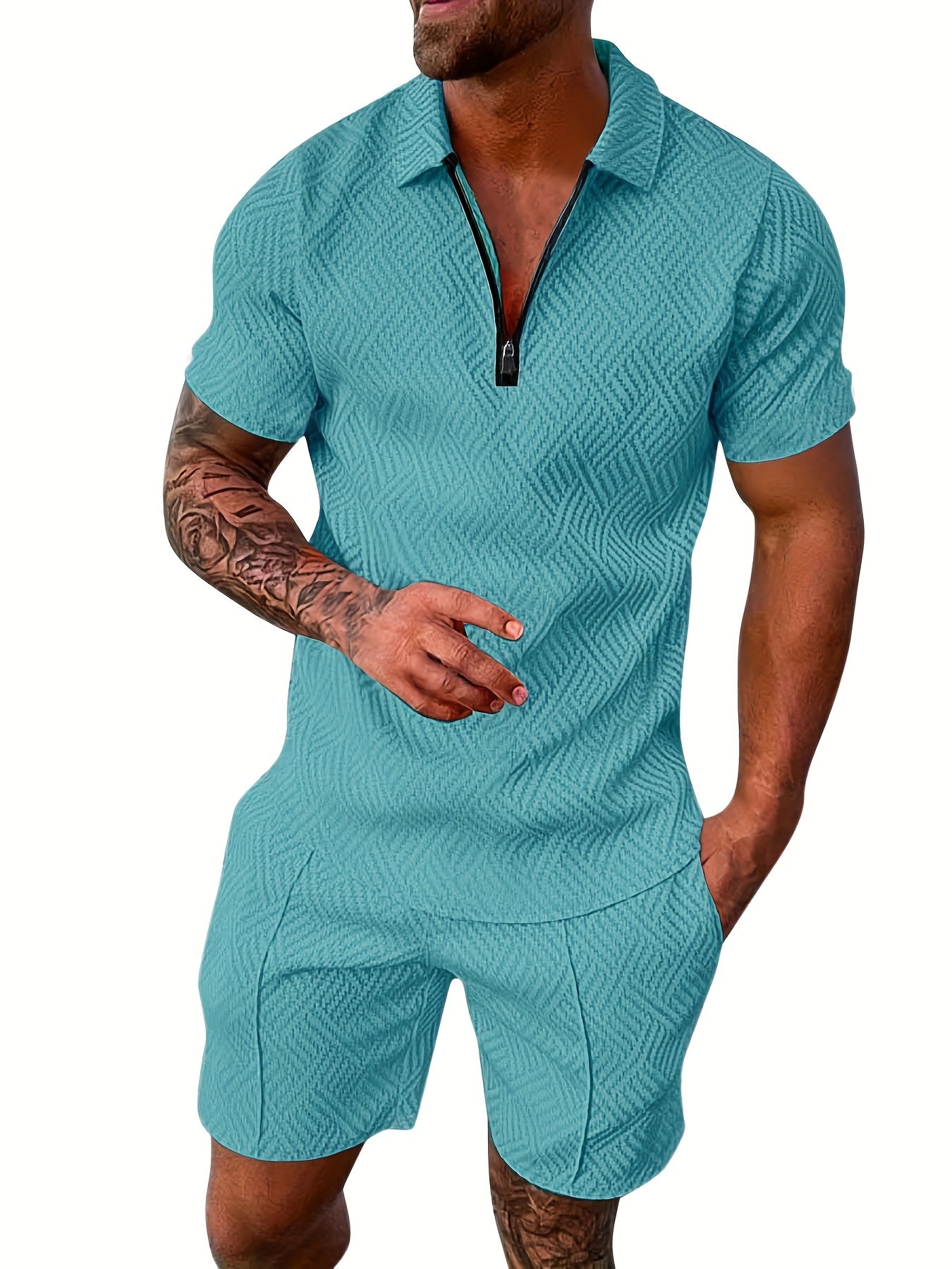 V-Hals Zip-Up Set