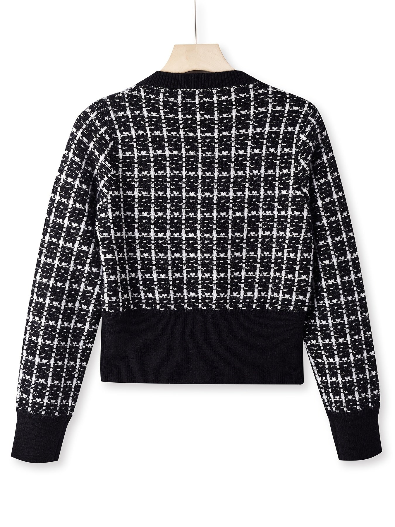 Laluna® | Geruite Cardigan Met Knoopsluiting