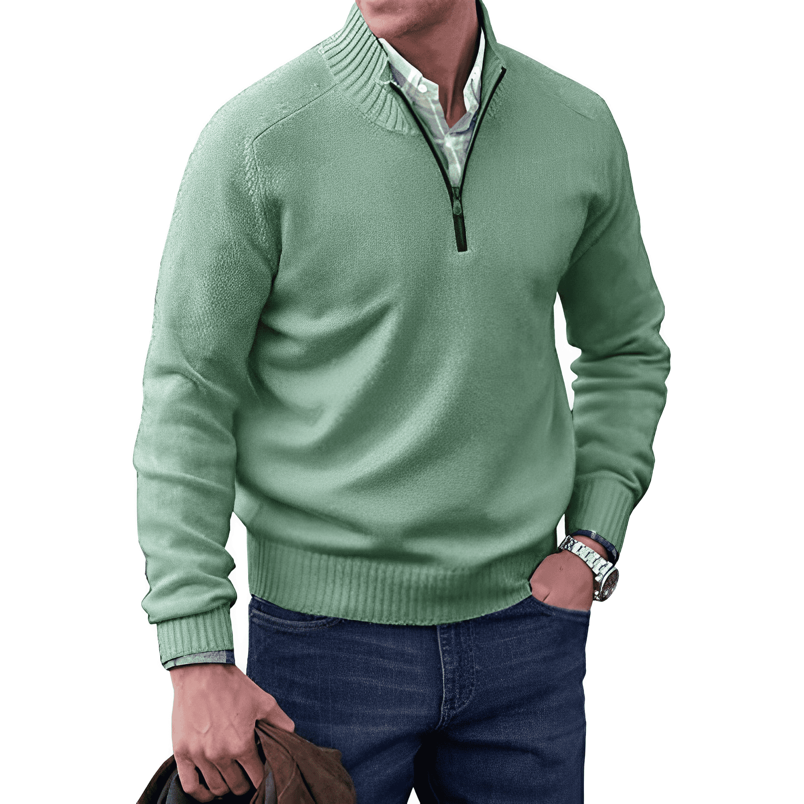 Laluna® | Elegante Kasjmier Zip Sweater