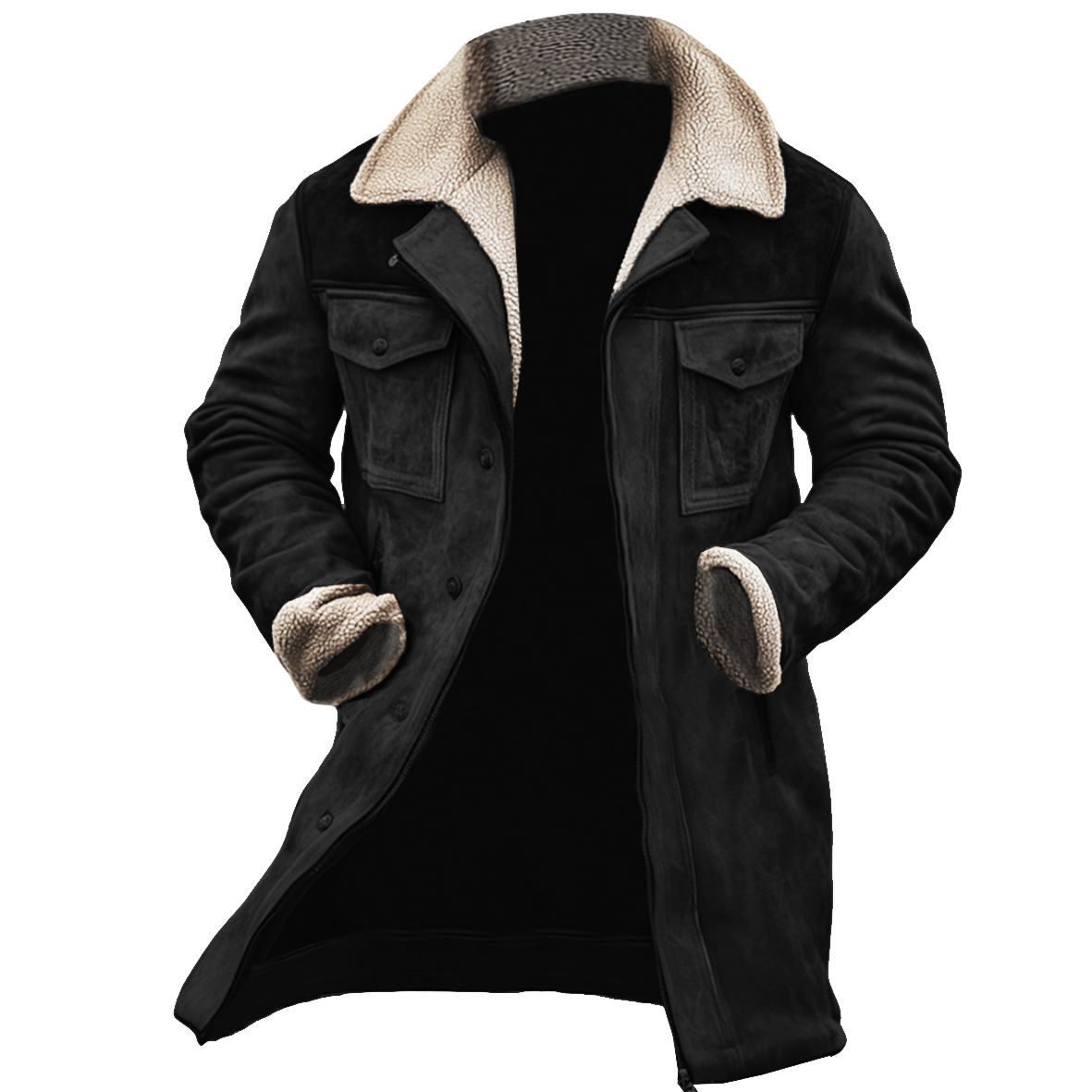 Vintage outdoorjas met meerdere zakken